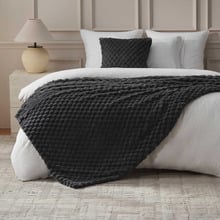 Elior Textured Faux Fur Throw